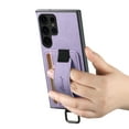 thumbnail image 5 of for Samsung Galaxy S22 Ultra PU Leather Card Slots Back Case, Classic Wristband Kickstand Finger Ring Shockproof Protective TPU Frame Case for Samsung Galaxy S22 Ultra Women Men Boys Girls, Purple, 5 of 9