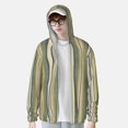 thumbnail image 2 of Balery Colourful stripes Sudadera ligera de manga larga con capucha y protección solar UPF 50+ para hombre y mujer, ideal para pesca y running-Small, 2 of 7