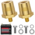 thumbnail image 1 of 1 Pair Battery Pole Adapter Brass Battery Terminal Connector M6 Thread Installation Battery Tone Post Adapter Kit with Screws Washers Elastic Pads for Car Automobile, 1 of 11
