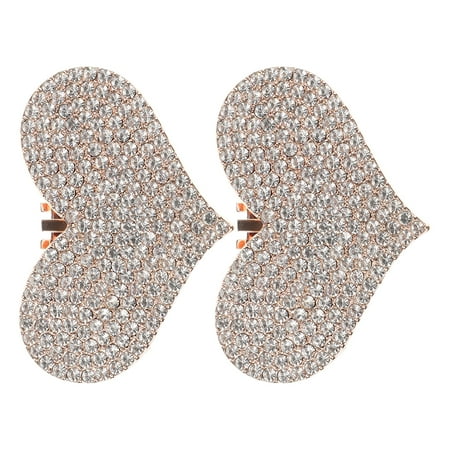 2 Pcs Love Removable Shoe Buckle Jewelry Women s Socks Accessories Ribbon Woman Rose Gold