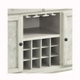 thumbnail image 6 of Bowery Hill Transitional Wood Wine Rack Buffet in Antique White, 6 of 6