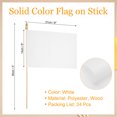 thumbnail image 2 of Uxcell 8x3 Inch White Blank Stick Flag, 24Pcs Wooden Pole Handheld Solid Color Flag, 2 of 6