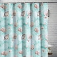 thumbnail image 3 of Barefoot Bungalow Ocean Seashell Polyester Shower Curtain, 72" x 72", Blue, 3 of 3