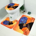 thumbnail image 4 of African Women Shower Curtain Bathroom Rug Bath Mat Non-Slip Toilet Lid Cover Set, 4 of 7
