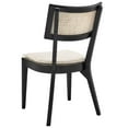 thumbnail image 6 of Side Dining Chair, Beige Black, Wood, Modern Contemporary Farmhouse Coastal, Kitchen Room Cafe Bistro Restaurant Hospitality, 6 of 8