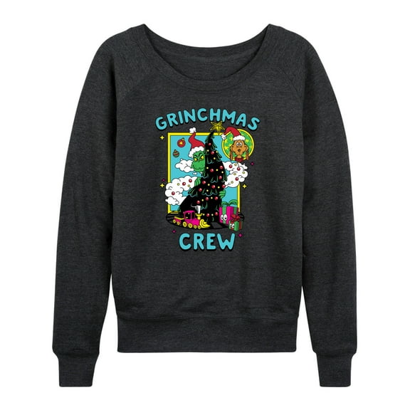 Dr. Seuss The Grinch - Christmas - Grinchmas Crew - Women's Lightweight French Terry Long Sleeve Shirt