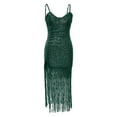 thumbnail image 3 of Fashion How Women Asymmetrical Mini Dress Nightclub Dancing Clothes Sleeveless Spaghetti Strap Prom Dresses Wrapped Ruched Solid Streamer Sequined Dress Gray L, 3 of 5