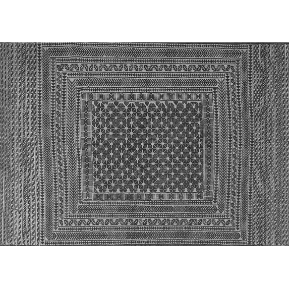 Ahgly Company Indoor Rectangle Southwestern Gray Country Area Rugs, 2' x 3'