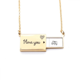 thumbnail image 1 of Happy Birthday s Blessing Best Wishes Letter Envelope Necklace Pendant Jewelry, 1 of 3