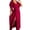 Red, variant on Women's Flutter Sleeve Surplice Tie Waist Dress Ruched Slit Detail Comfortable Elegant Everyday Wear 100% polyester