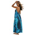 thumbnail image 4 of Women Dress Oversize Style Open-Back Design-Blue Python Pattern Patterng, 4 of 6