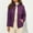 Purple, variant on Edvintorg Women Down Coats with Zipper Solid Casual Jackets Outdoor Plus Size Outwears Long Sleeve Windproof Loose Coat