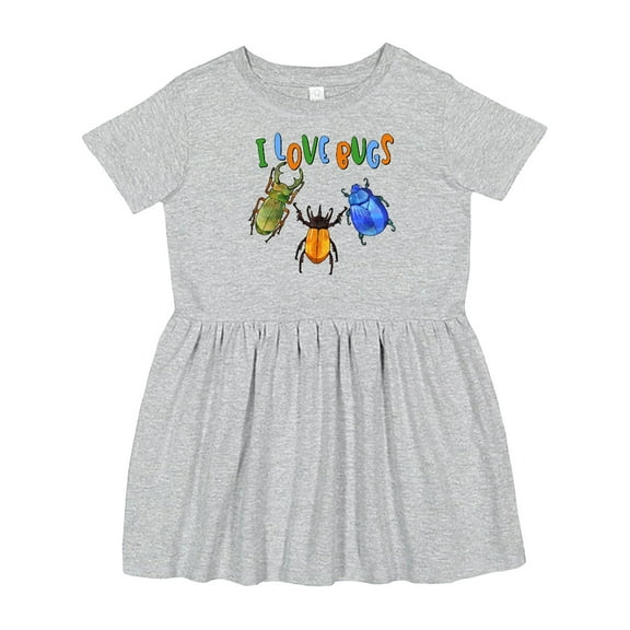 Inktastic I Love Bugs Girls Toddler Dress