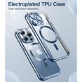 thumbnail image 3 of JETech Electroplated Case for iPhone 13 Pro Max 6.7-Inch, Camera Lens Full Protection, Compatible with MagSafe Wireless Charging, Shockproof Soft TPU Phone Cover (Blue), 3 of 7