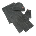 thumbnail image 1 of Couples Winter Warm Scarf Hat Gloves Set Ribbed Knitted Woolen Bib Suit Soft Comfortable Unisex Cold Weather Accessories, 1 of 4