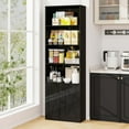 thumbnail image 2 of Costway 71" Farmhouse Bookcase with Doors with 6 Shelves & 2-Door Cabinet for Bedroom Black, 2 of 10