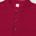 thumbnail image 6 of successthop Collarless Shirts for Men Short Sleeve T Shirt with Button Mock Neck Pullover Tops Big and Tall Clothes Wine, 6 of 7