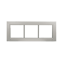 Double Pane Windows 24" x 12" White Vinyl Window with Grids, Argon Filled, Low-E Glass, Florida Approved