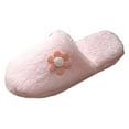 thumbnail image 3 of Flower Fuzzy Slippers for Women Indoor Sole Cozy Sunflower Fluffy Non Slip Bedroom House Shoes, 3 of 4