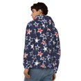 thumbnail image 4 of Uemuo USA Stars for Men's Fashion Full-zip Hoodies & Sweatshirts with Kangaroo Pocket, Zip-up Hooded Sweatshirt, Moisture Wicking & Breathable-Large, 4 of 5
