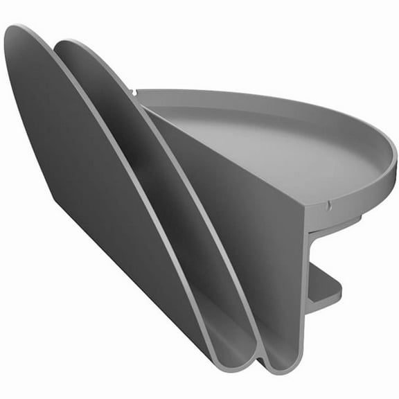 2 Tiers Standing Desk File Organizer, Grey