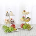 thumbnail image 3 of DPTALR 3-Tier Cupcake Stand Cake Dessert Wedding Event Party Display Tower Plate, 3 of 5