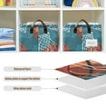 thumbnail image 6 of Collapsible Storage Bins Fabric Shelf Baskets with Handles 16.9"x11.4"x7.7" Closet Organizer Basketball and Baskets, 6 of 8