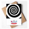 thumbnail image 1 of Illusion Line Repeat Spiral Happy Birthday Greeting Cards Envelopes Blank, 1 of 3