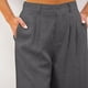 thumbnail image 3 of Pantalones de Algodón para las Mujeres Lino de Color Sólido de Verano de Ajuste Suelto, Bolsillos de Hendidura Lateral de Pierna Recta, 3 of 7