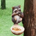 thumbnail image 2 of Bird Food Feeding Container Bird Feeding Tool Raccoon Design Bird Feeder Birds Food Feeder for Outdoor Garden, 2 of 8