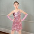 thumbnail image 6 of Tassels Sleeveless Flapper Dress Latin Dance Dress Salsas Dancewear Dancer Outfits, 6 of 14