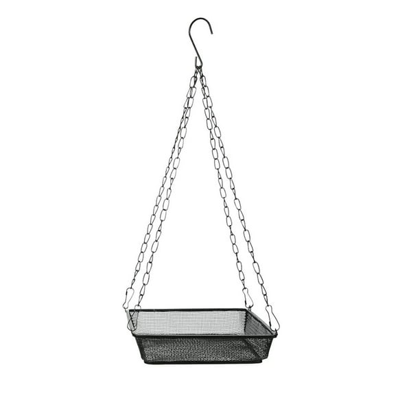 Filet d'Alimentation en Métal Suspendu, Plateau d'Alimentation Décoratif en Fer, Mangeoire pour Oiseaux pour Jardin Extérieur Suspendu