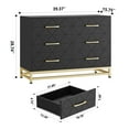 thumbnail image 2 of Commode pour Chambre avec 6 Tiroirs, Commode Meuble Télé, Commode Moderne en Bois, pour Chambre, Salon, Couloir, Entrée, Dortoir, 2 of 9