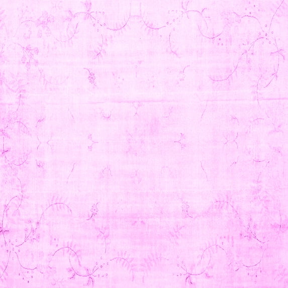 Ahgly Company Indoor Square Persian Pink Traditional Area Rugs, 3' Square
