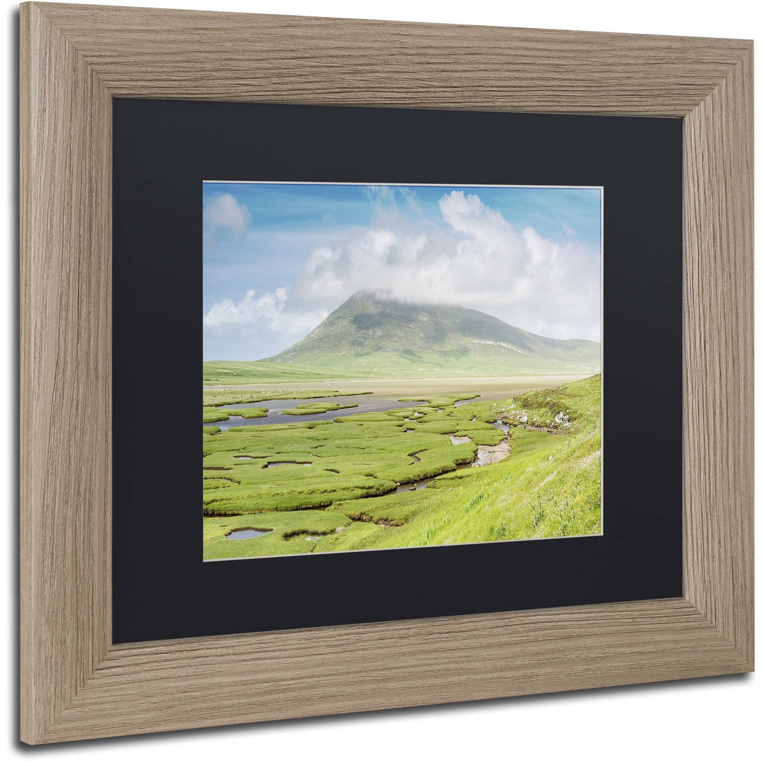 Trademark Fine Art "The Harris Saltings" Canvas Art by Michael Blanchette Photography Black Matte, Birch Frame