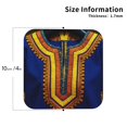 thumbnail image 2 of African Dashiki Tribal Set of 6 Faux Leather 4 Inch Coasters Drinks Tabletop Home Dinning Square, 2 of 6