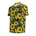 thumbnail image 3 of Daiia Sunflower 1 Pattern Men’s Polo Shirts,Solid Deck Shirt,Classic Fit, Breathable Cotton Polo for Casual and Sport Wear-Large, 3 of 9