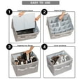 thumbnail image 4 of Moteph Shoe Organizer Closet Storage Solution with Clear Cover & Adjustable Dividers for Shoes, Handbags, Blankets, Linen, Clothing (Grey, Medium - 16 Pairs), 4 of 6