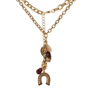 Jessica Simpson Horseshoe Western Charm Necklace with 18" Chain and 3" Extender