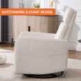 thumbnail image 5 of Sfxingyou Swivel Rocking Recliner Chair for Adults, Rocker Nursery Glider Chair for Living Room, Upholstered Fabric Reclining Single Sofa Chair (Beige), 5 of 8