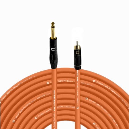 Coluber Cable - 1/4" TS Male to RCA Male - Pro 3-Pin Microphone Connector