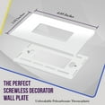 thumbnail image 2 of ENERLITES Screwless Wall Plate, Decorator Switch Covers, 1-Gang, Polycarbonate Thermoplastic, White (10 Pack), 2 of 5