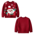 thumbnail image 3 of BULLPIANO Toddler Boys Girls Sweatshirt Ugly Christmas Sweater Xmas Pullover Funny Reindeer Santa Tops Warm Crewneck Winter Clothes, Size 5-6 Years, 3 of 8