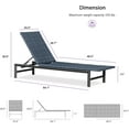 thumbnail image 2 of PURPLE LEAF Patio Chaise Lounge Rattan Chair Outdoor Pool Adjustable Recliner Wicker Lounger for Outside Woven Furniture Tanning Poolside Lounger Slate ，Navy Blue, 2 of 6