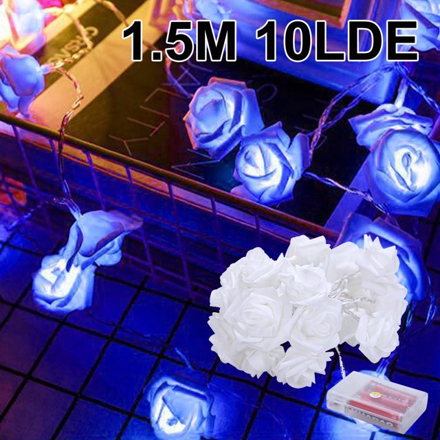 1.5M 10 LED Light Simulation Rose Light String Boda Regalo de vacaciones Decoración Wmkox8yii fhajkh3192