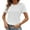 White, variant on yunLCZ Casual Tops Discounted Womens Frenchy Summer Tops Crewneck Short Sleeve T Shirts Casual Knit Blouses Top Shirts Breathable casual blouse loose fit