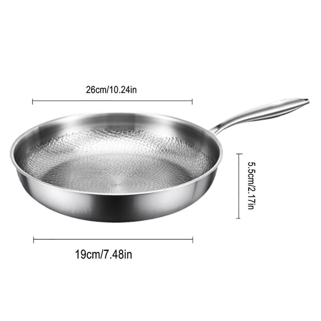 Pisexur Batería de cocina Sartén antiadherente para el hogar, sin revestimiento, para cocina de inducción, cocina de gas, especial para huevos, pasteles y filetes. para la cocina del hogar