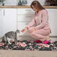 thumbnail image 3 of Pioneer Flower Floral Print Pattern Kitchen Rugs Sets Of 2,Anti Fatigue Kitchen Mat Rugs Non Slip Washable,Decorative Kitchen Floor Mats for Kitchen,Sink,Laundry,17"x30"+17"x47", 3 of 7