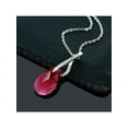 thumbnail image 4 of Gem Stone King Burgundy Red Ribbon Tear Drop Pendant Made with Crystals, 4 of 4