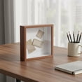thumbnail image 3 of twisto Ticket Display Box 3 Cm Deep Ticket Shadow Box Top Slot Memory Display Case for Concert Tickets, Travel Memories, Walnut, 15x15cm, 3 of 10